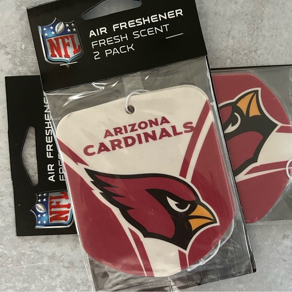 Arizona Cardinals NFL 4-pack Lot Double Sided Hanging Fresh Scent Air Fresheners - Picture 4 of 4